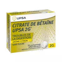 Citrate De Betaïne Upsa 2 G Comprimés Effervescents Sans Sucre Citron 2t/10 à PARON