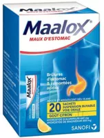 Maalox Maux D'estomac, Suspension Buvable Citron 20 Sachets à PARON
