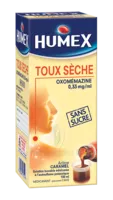 Humex 0,33 Mg/ml Solution Buvable Toux Sèche Oxomemazine Sans Sucre édulcorée à L'acésulfame Potassique Fl/150ml à PARON